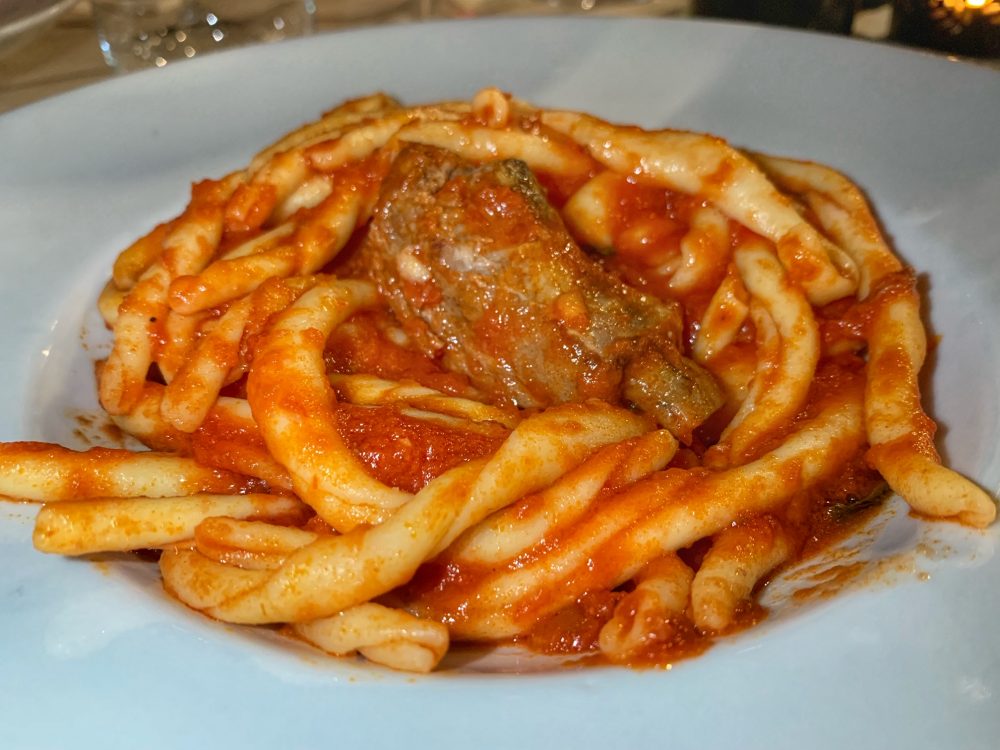 Fusilli fatti a mano del Ristorante Heraion Fusilli fatti a mano del Ristorante Heraion